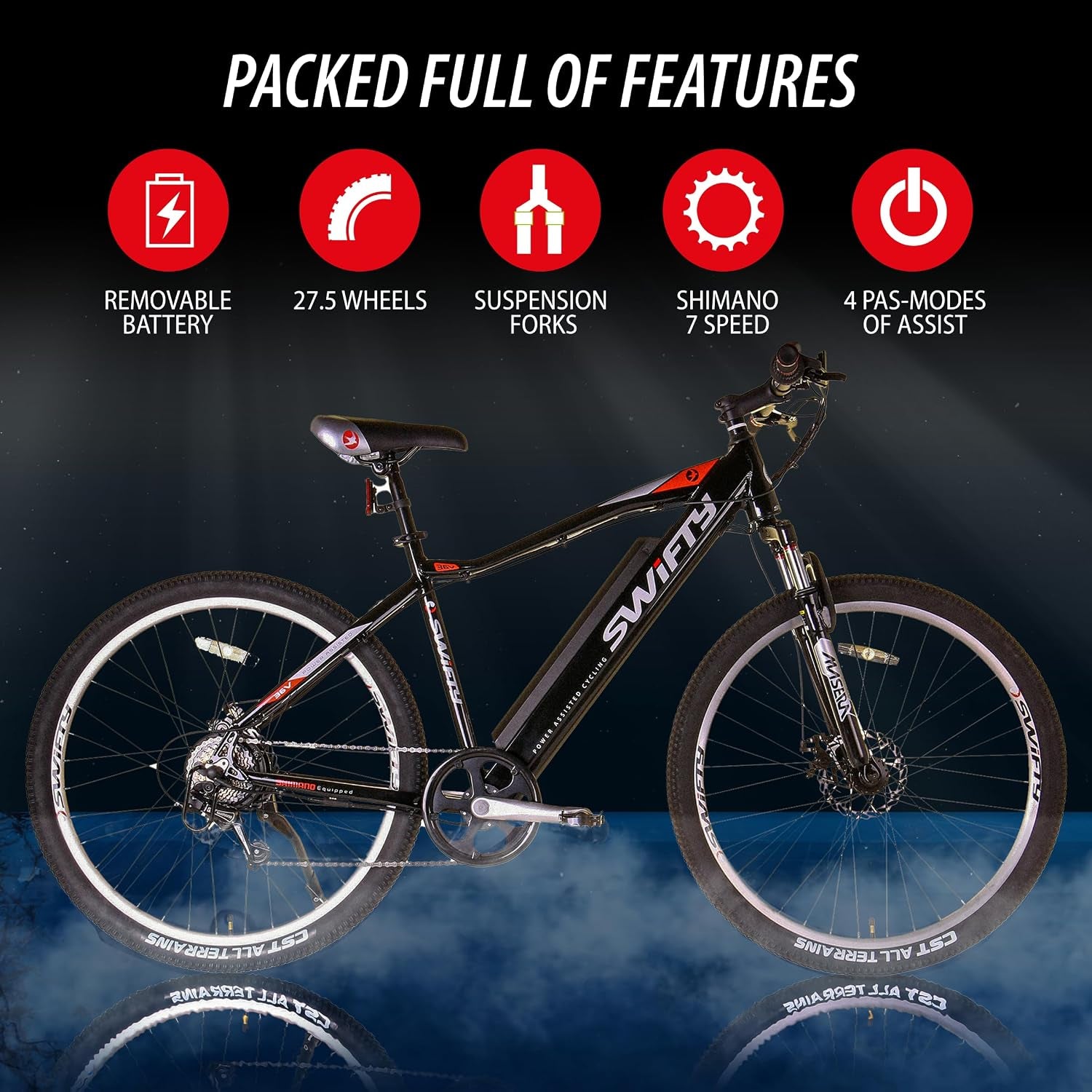 All Terrain Electric Bike - 7-Gang-Shimano-Schaltung - Bis Zu 30 Kilometer Mit Einer Ladung