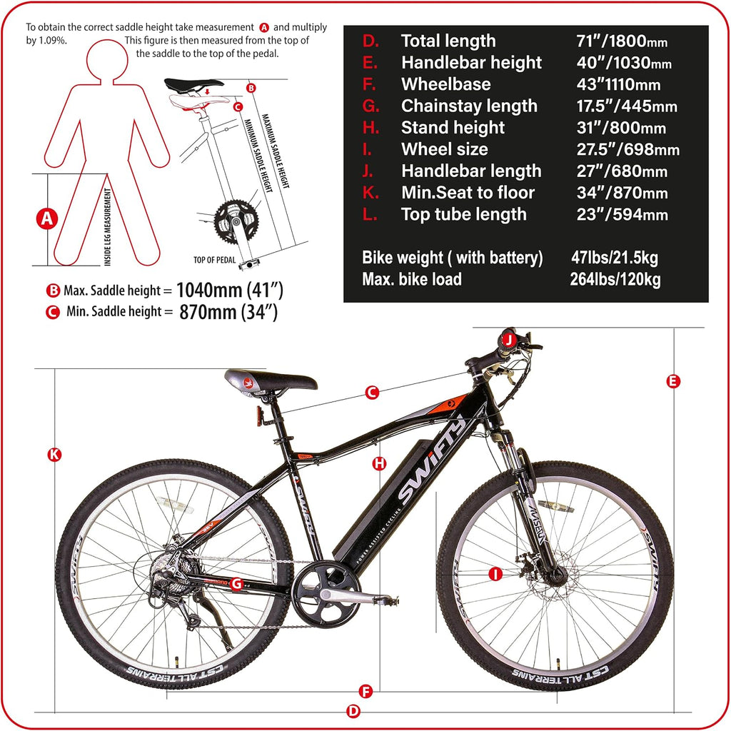 All Terrain Electric Bike - 7-Gang-Shimano-Schaltung - Bis Zu 30 Kilometer Mit Einer Ladung