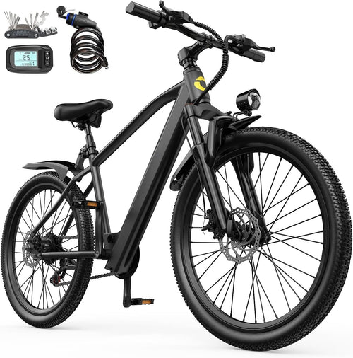 Eleglide E-Bike 26" Mit 7-Gang Schaltung 250W Motor 10Ah Akku Höchstgeschwindigkeit 25Km/H