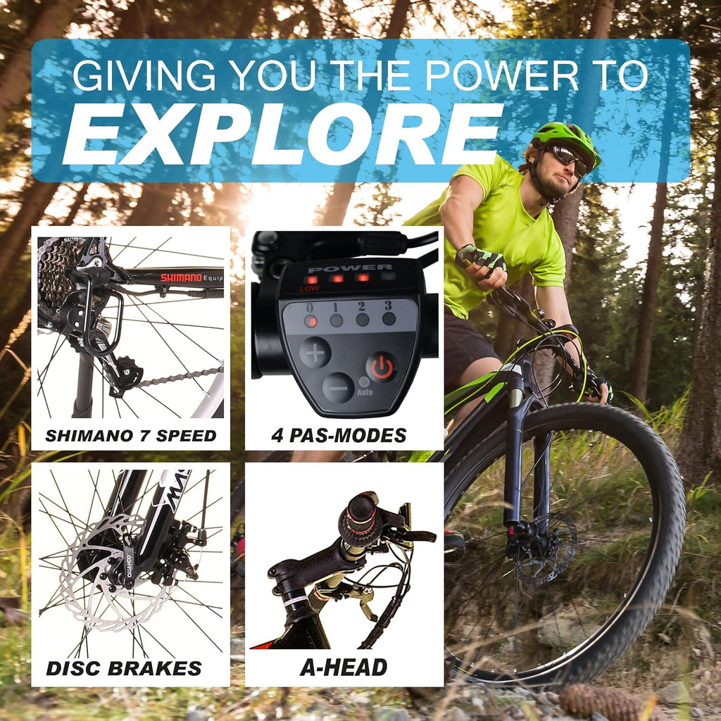 All Terrain Electric Bike - 7-Gang-Shimano-Schaltung - Bis Zu 30 Kilometer Mit Einer Ladung