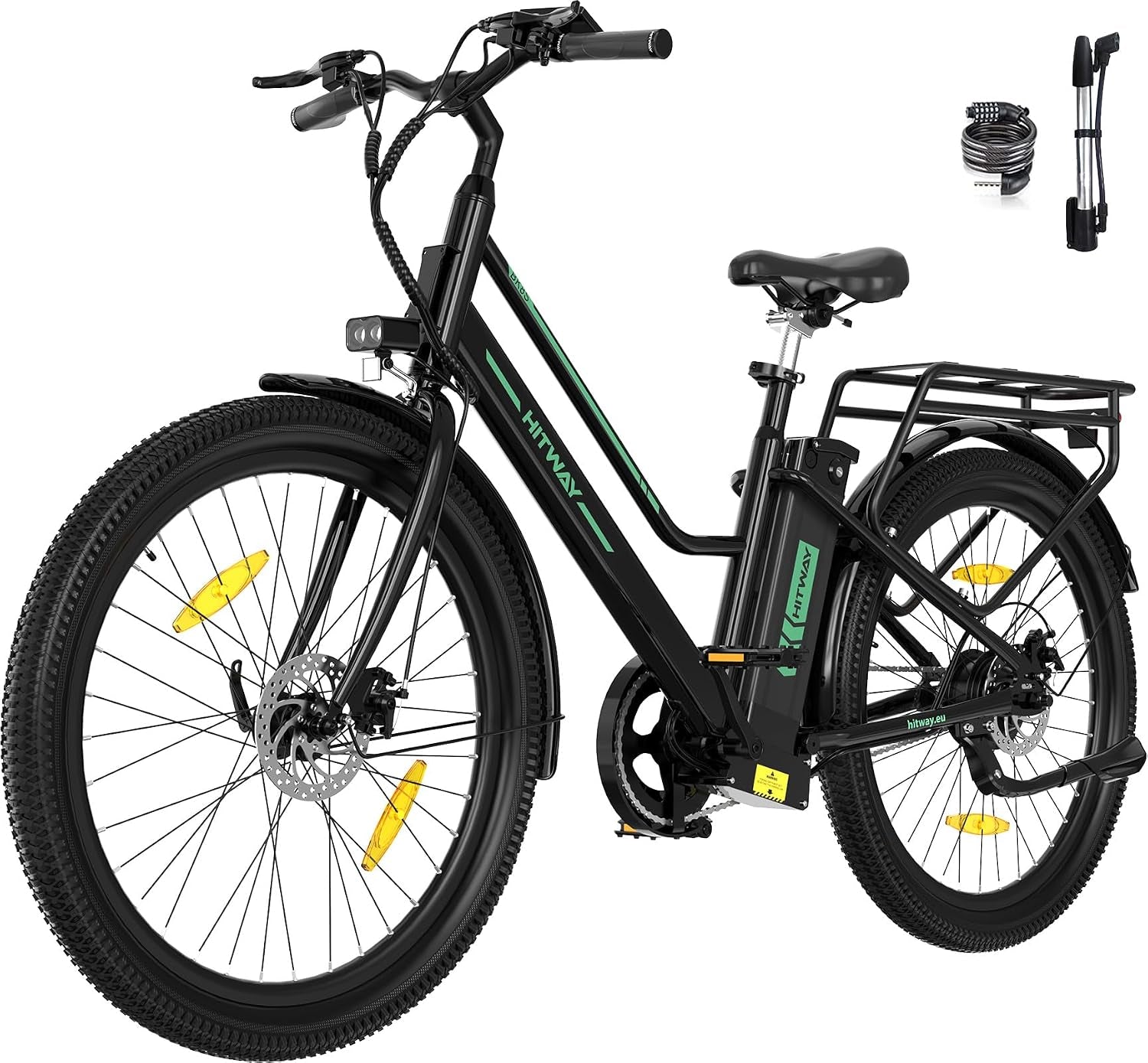 HITWAY E Bike 27,5 Zoll E-Citybike Mit 36V13Ah Akku Pedelec Für Damen 50-100Km Reichweite 250W Motor Stvzo-Zulassung E-Bike Tiefeinstieg