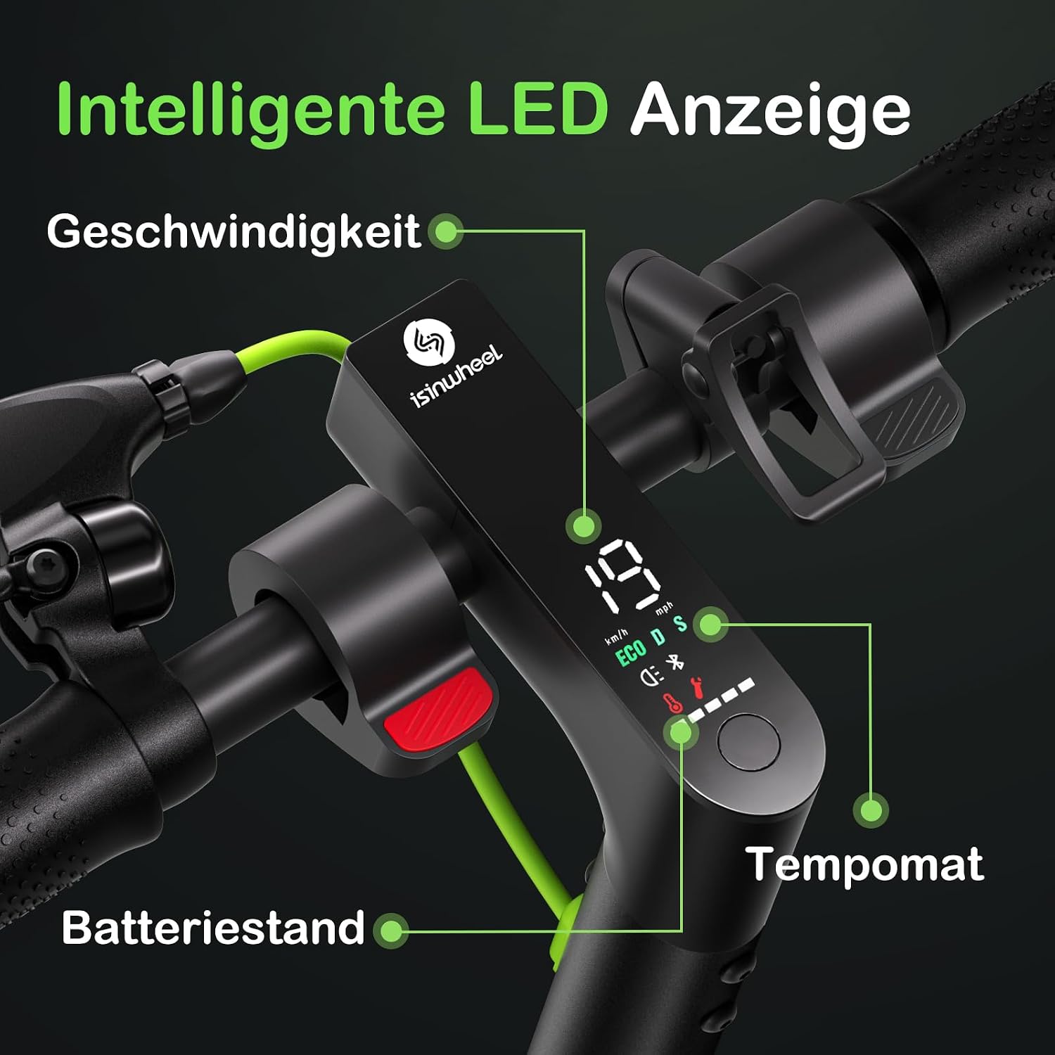 Elektroroller Mit Straßenzulassung, E Scooter Mit 10Ah Batterie Bis 40KM Reichweite, 10 Zoll E Roller, Erwachsene Elektro Scooter Bis 120Kg Und Stoßdämpfung，Ideal Für Pendler