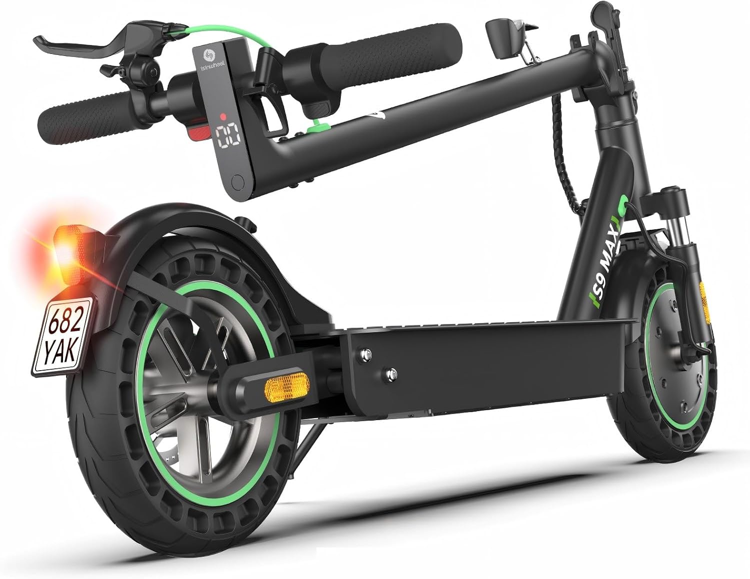 Elektroroller Mit Straßenzulassung, E Scooter Mit 10Ah Batterie Bis 40KM Reichweite, 10 Zoll E Roller, Erwachsene Elektro Scooter Bis 120Kg Und Stoßdämpfung，Ideal Für Pendler