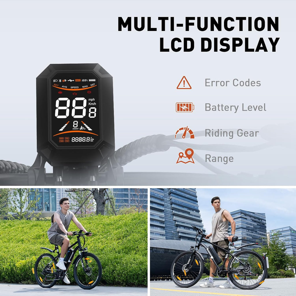 HITWAY E Bike 27,5" Elektrofahrrad E-Mountainbike Mit 250W Motor, 36V13AH Abnehmbaren Akku Bis Zu 60-100Km E-Fahrrad, 7 Gänge Pedelec Ebike Mit Stvzo