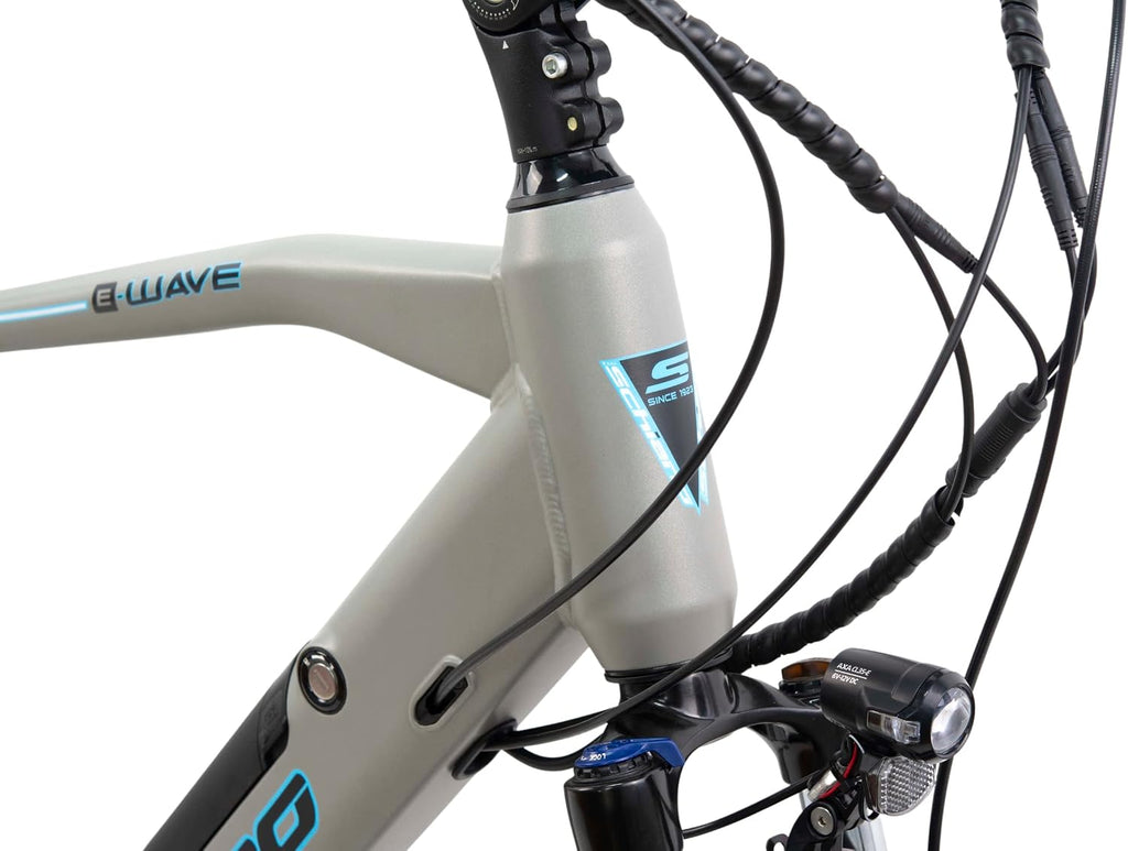 F.Lli Schiano E-Bike Herren 28 Zoll, 418Wh Abnehmbarer Akku, 50Nm Motor, Shimano 21-Gang, Hydraulische Scheibenbremsen, E-Wave Grau