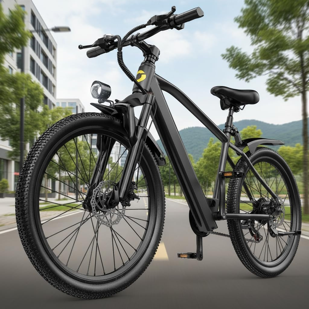 Eleglide E-Bike 26" Mit 7-Gang Schaltung 250W Motor 10Ah Akku Höchstgeschwindigkeit 25Km/H